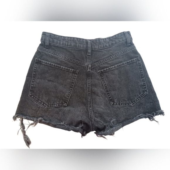 Zara 100% Cotton Button Fly High-Rise Sz 4 Denim Cut-Off Shorts - Picture 6 of 14